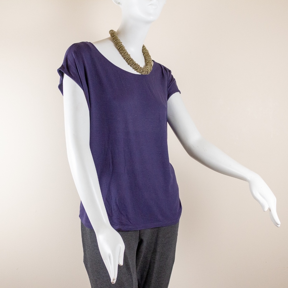Eileen Fisher silk blue top - size XL